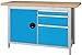 Produktbild Kasten - Werkbank Serie 1500 mit 3 Schubladen versch. BLH und 1 Flügeltür 600 mm KastenWerkbank