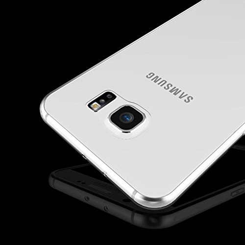 TBOC Pack  Funda de Gel TPU Transparente   Protector Pantalla Vidrio Templado para Samsung Galaxy S6 G920  Funda de Silicona Ultrafina y Flexible  Protector de pantalla Resistente a Golpes  Ca  das y Ara  azos 