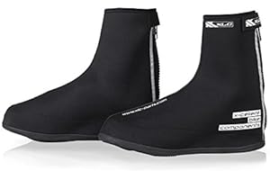 XLC Raleigh Cycle Overshoes Cycling Warm Windproof Waterproof Insulated Winter Autumn Shoe Covers Snow Boots Feet Gaiters Reflective 2mm Neoprene Rubber Sole Black