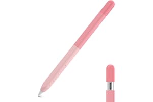 Delidigi iPencil Funda Compatible con Apple Pencil USB C Funda, Delgada Antideslizante Funda Protectora de Silicona de Color Degradado Funda Cubierta Soporta Fijación Magnética (Rosa)
