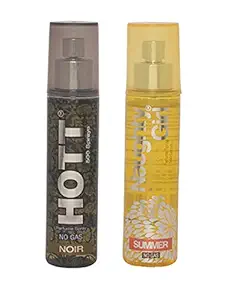 HOTT Mens NOIR & Naughty Girl Women SUMMER- (Set of 2 Perfume for Couple) (60ml each)