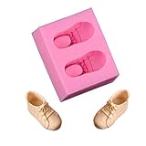 Material: silicona Ogquaton Zapatos de bebé premium Molde de silicona Fondant Sugarcraft Baby Shower Cake Decorating Mould