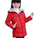 Produktbild Longra Wintermantel Kinder Mädchen Lang Parka mit Kapuze Steppmantel verdickte Winterjacke Daunenmantel für Kinder Daunenjacken Wintermantel Slim Fit Steppjacke Parka (140CM 9-10Jahre, Red)