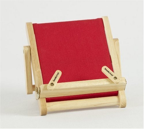 Preisvergleich Produktbild Bookchair Mini Rot - Buchständer aus Holz: Der Liegestuhl für Bücher