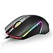 Price comparison product image FGJFA Wireless Mouse, Noiseless Cordless Mouse Portable Computer Mice Programmable macro with USB Receiver for PC, Tablet, Laptop and Windows/Mac - Black