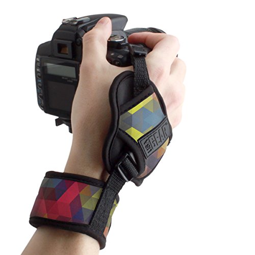 USA Gear Professional Camera Grip Hand Strap with Neoprene Design and Metal Plate
