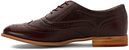 Wanted Shoes Womens Babe Cap Toe Oxfords, Burgundy, Size 5.5 US