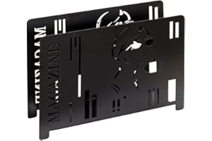 HAKU Möbel Zeitungsständer schwarz, Metall - Maße: B 37 x H 26 x T 12 cm, Style: Modern