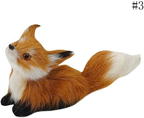 Warm haven Little Fox Sitting Toys Learning Resources Miniature Plush Stuffed Animal Toy Simulation Fox Model Toy Party Decoration Brown