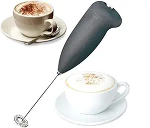 casemantra Stainless Steel Mini Hand Blender Mixer Froth Whisker, Electric Foam Maker for Milk, Coffee, Egg Beater, Juice, Cafe Latte, Espresso, Cappuccino, Lassi (Multicolour)