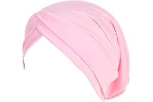 MoreChioce Femme Bonnet,Musulmane Turban Cotton Bambou Chapeaux Elastique Wrap Hijab Cap pour Chimio Yoga Maquillage