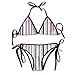 Produktbild Miedhki Black and White Stripes Swimsuits Bikinis Thong Swimsuit for Beach Beach Swimming