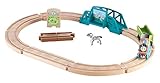   Thomas & Friends Holz Spielzeug Set beinhaltet Thomas, runde Gleisanlage, Cargo Zug, Auto, bewegliche Tier Figur, Zubehör-teilig, und zwei Track Adapter