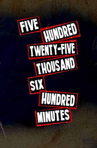 Five Hundred Twenty-five Thousand Six Hundred Minutes: Blank Journal and Musical Theater Gift Five Hundred Twenty-five Thousand Six Hundred Minutes: Blank Journal and Musical Theater Gift