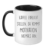 crofton® chef's collection design-kaffeetassen-set ✔︎ Tasse mit Spruch: 