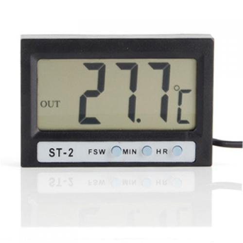 LCD Indoor Outdoor Digital Thermometer Uhr mit 2 Sensoren C