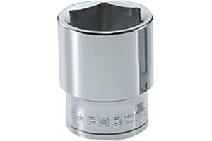 FACOM - Douille 1/2" 6 Pans Métriques - S.27H - Profil OGV - Protège les Vis et Écrous - Finition Chromée Brillante - Outil de Bricolage pour Professionnel et Particulier