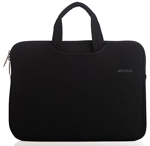 MOSISO Wasserdicht Neopren Hülle Sleeve Aktentasche für 12,9 Zoll iPad Pro, 13-13,3 Zoll MacBooks, Laptops Farbe: Farbe: Schwarz
