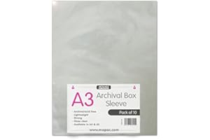 MAPAC A4 A3 A2 Archival Sleeves Acid Free Pack of (10) (A3)