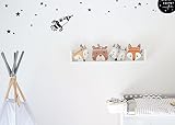 luvel – 3D-Wanddeko Kinderzimmer 4er-Set – (M1) *** NEUHEIT *** süße bunte Indianer Tierköpfe mit 3D-EFFEKT in TOP Qualität / 10mm Kunststoff / MADE IN GERMANY - 5