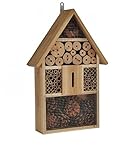 Hôtel à insecte XXl en Bois naturel - 48 cm x 31 cm x 10 cm - Abri insecte protection hiver