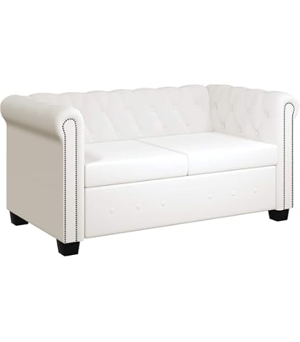 Canapé Chesterfield 2 Places Regency Noir - Design Capitonné Losange, Pieds En Bois, Style Anglais - 10