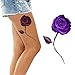 Price comparison product image LARGE SMALL PURPLE ROSES FLOWER TEMPORARY TATTOOS WOMEN ARM HALLOWEEN WATERPROOF