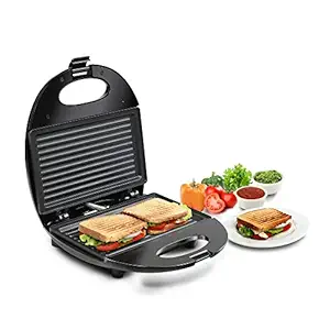 Russell Hobbs GRILLO750 - 750 Watts 2 Slice Grilled Sandwich Maker With 2 Years Manufacturer Warranty, Black, Small