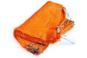 WITPOCE Prostko - Bolsas de malla tejida (55 x 80 cm, 100 unidades), color naranja