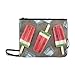 Produktbild SHAOKAO Wassermelone-Eis auf einem Stickmuster Benutzerdefinierte hochwertige Nylon Slim Clutch Bag Cross-Body Bag Umhängetasche