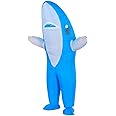 Rafalacy Inflatable Shark Costume Air Blow up Shark Jumpsuit Fancy Dress Funny Halloween Costume Suit for Cosplay Party (Shark)