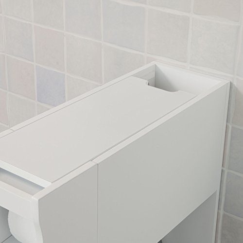 SoBuy® Badregal, Badezimmerschrank,Nischenregal, Standschrank, Seitenschrank, FRG52-W - 9