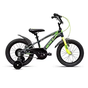 VECTOR 91 Rover 16T Single Speed Kids Cycles (Black & Green, Ideal for: 4 to 6 Years)