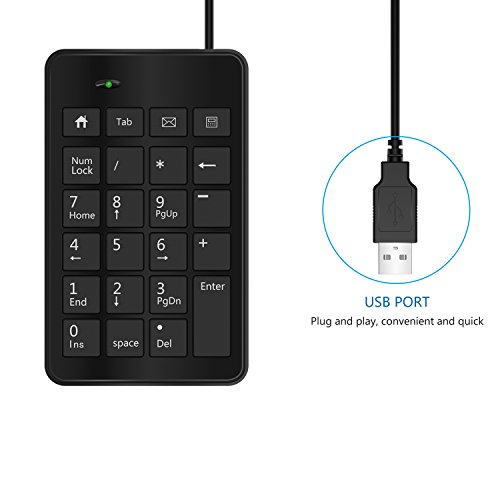 Numeric Keypad, SOWTECH Ergonomic 23 Keys USB Numeric Keypad External