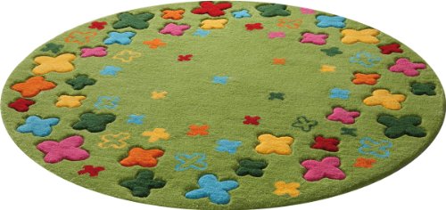 Esprit Kinderteppich Bloom Field | grün – 100 x 100 - 2