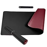 Buena superficie de tamaño: 81 x 40 x 0,08 pulgadas, gran almohadilla de escritorio extendida, que te permite adaptarse a la mayoría de tamaños de portátil, teclado, ratón, PC, libros, suministros de oficina, teléfono y otros en el mismo lugar. Hacer una habitación perfecta y cómoda.