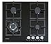 Produktbild Nodor GCS 316 Gaskochfeld 60cm/Kochfeld Spanischen Markenherstellers Nodor/Gas auf Glas/ Glaskeramik Gaskochfeld Einbau/4 Hochwertige Brenner/Wok Brenner 3,5 kW/Gas-kochstelle/Elektro/Gaskocher/Glas Schwarz/Kochmulde/Erdgas und Propangas/UVP450 EUR