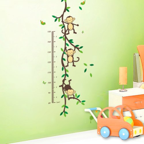 Nausty Cartoon Monkey Animals Wall Decals Sticker for Kid's Fun
