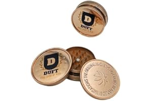 DUFT No1 Herb Grinder Spice Plastic 60mm Shark Teeth Storage Magnetic 3 Part (Rose Gold)