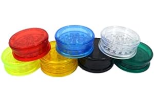 NO1 Plastic Herb Grinder 3 Part Magnetic Shark Teeth Assorted Colours