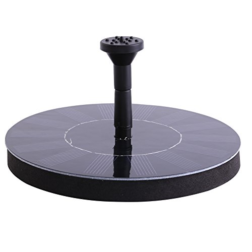 Preisvergleich Produktbild Zerodis Solar Springbrunnen Pumpe Solarbrunnen für Gartenteich Aquarium Fontäne Vogeltränke 1.4W 180L / H