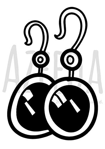 A7 'Pretty Earrings' Unmounted Rubber Stamp (SP00011288)