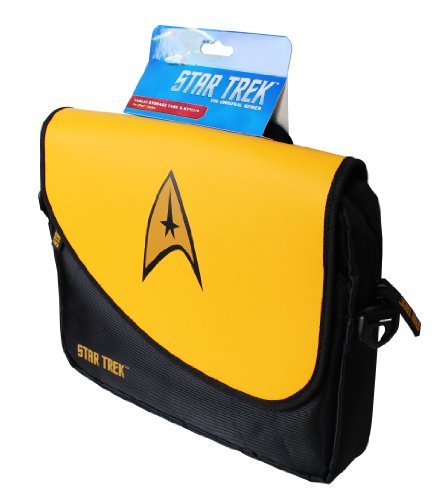 ORB Star Trek Umhängetasche / Messenger Bag für Notebooks mit bis zu 10 Zoll / 25,4 cm, Gelb - 2
