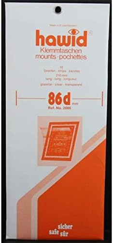 Hawid Stamp Mounts - 210 x 86mm - Clear (10 per pack)