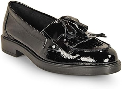 Esther Mendez Mocasin Borlas Flecos Negro