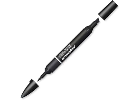 Winsor & Newton " ProMarker " 0203030 – professionell layoutmärkpenna – 2 spetsar, fin och bred för - Amazon Deal & Rabatt