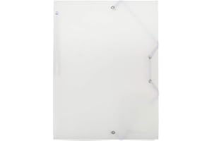 Waytex Chemise à Elastiques 3 Rabats Polypro 4,5/10e Souple et Semi Transparent A4 – Incolore