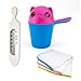 Produktbild Lantelme 5651 mit Badethermometer, Babywaschlappen und Wasserbecher. Baby Badeset Kunststoff Farben blau, violett und weiß