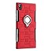Produktbild ibasenice Hart Telefon Fall mit Fingerring Halter Magnetische Auto Montage Telefon Fall stoßfest Telefon Abdeckung für Sony Xperia XA1 Ultra (Rot)