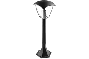 CGC Lighting Outdoor Outside Post Bollard Light Black Coach Lantern Weatherproof Mains Power